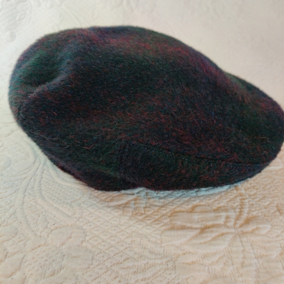 Moessmer Mohair And Wool Burgundy / Black Newsboy Cap Made In Italy - Picture 2 of 11